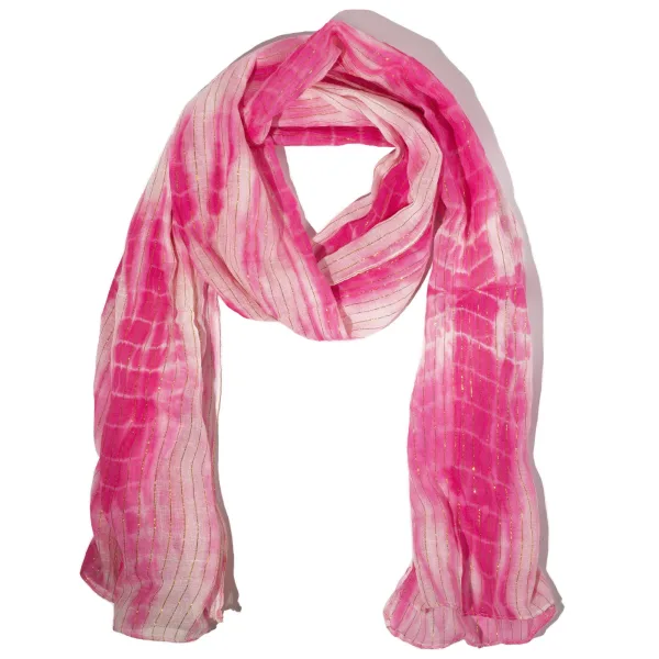 Nomad Sari  - Letní Šátek -  180x50cm - Party Shine - Perfektní Růžová