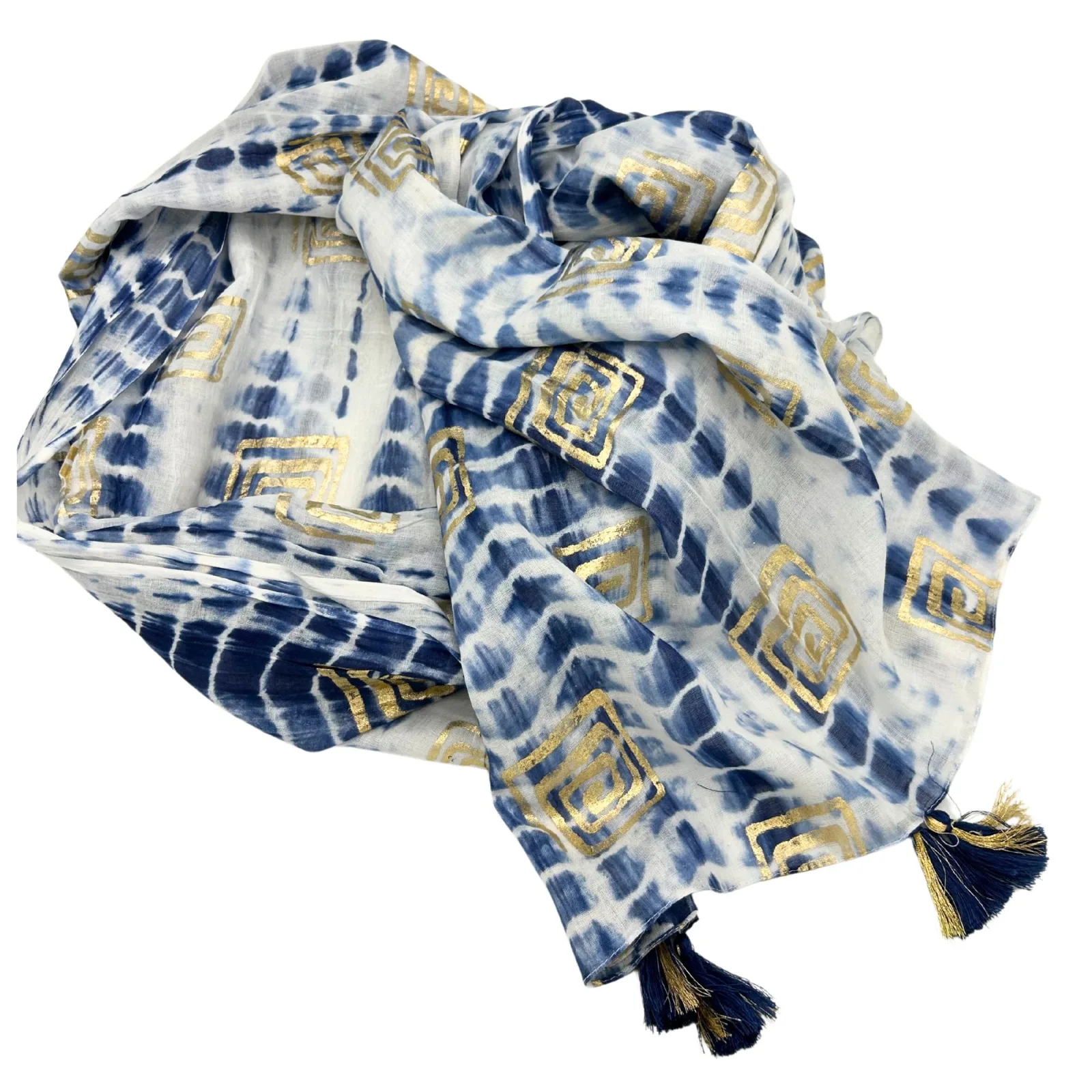 Nomád Sari - Pario - Modrý Tie Dye & Potisk