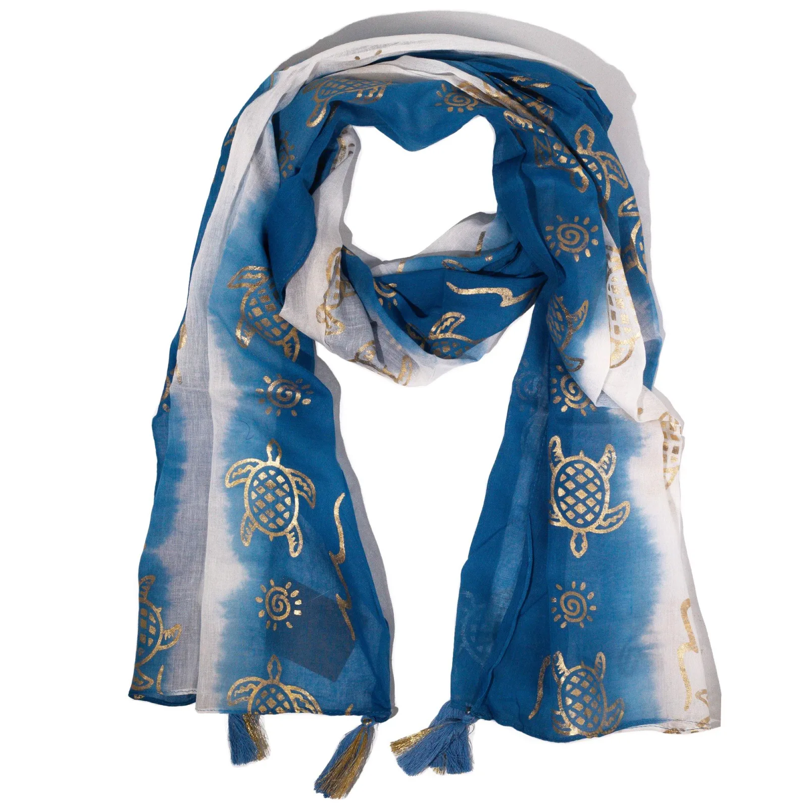 Nomad Sari  - Letní Šátek -  180x50cm - Želva - Mořská Modrá