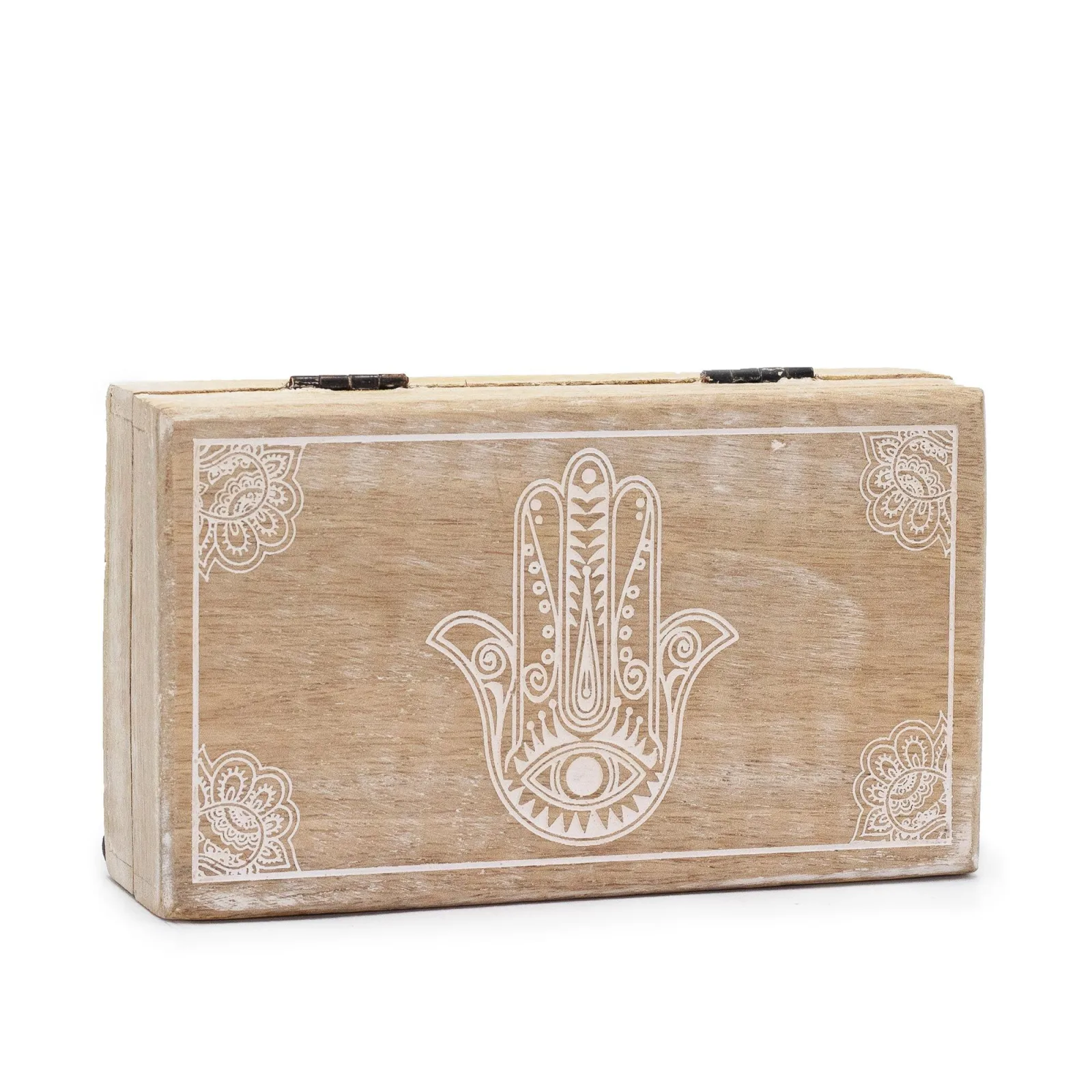 Med Čtvercová Krabička 17x10x4.2cm - Hamsa Bílá Vymývaná