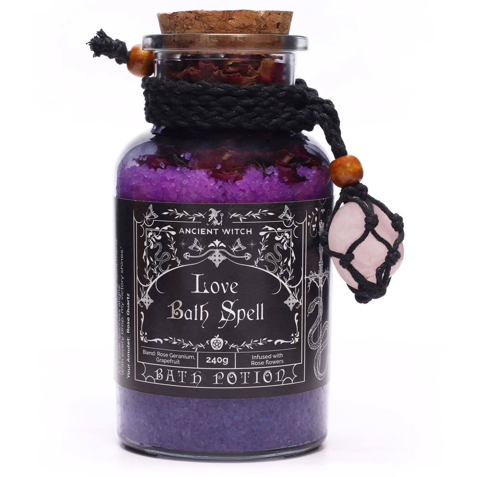 Ancient Witch Kouzelný Koupelový Lektvar & Amulet z Růženínu - Láska
