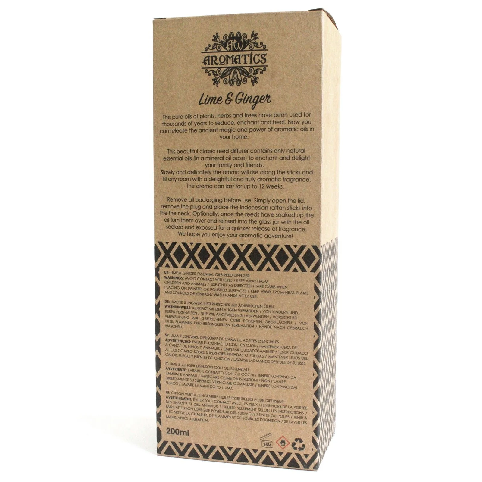 Citrón & Zázvor Difuzér s Esenciálním Olejem - 200 ml