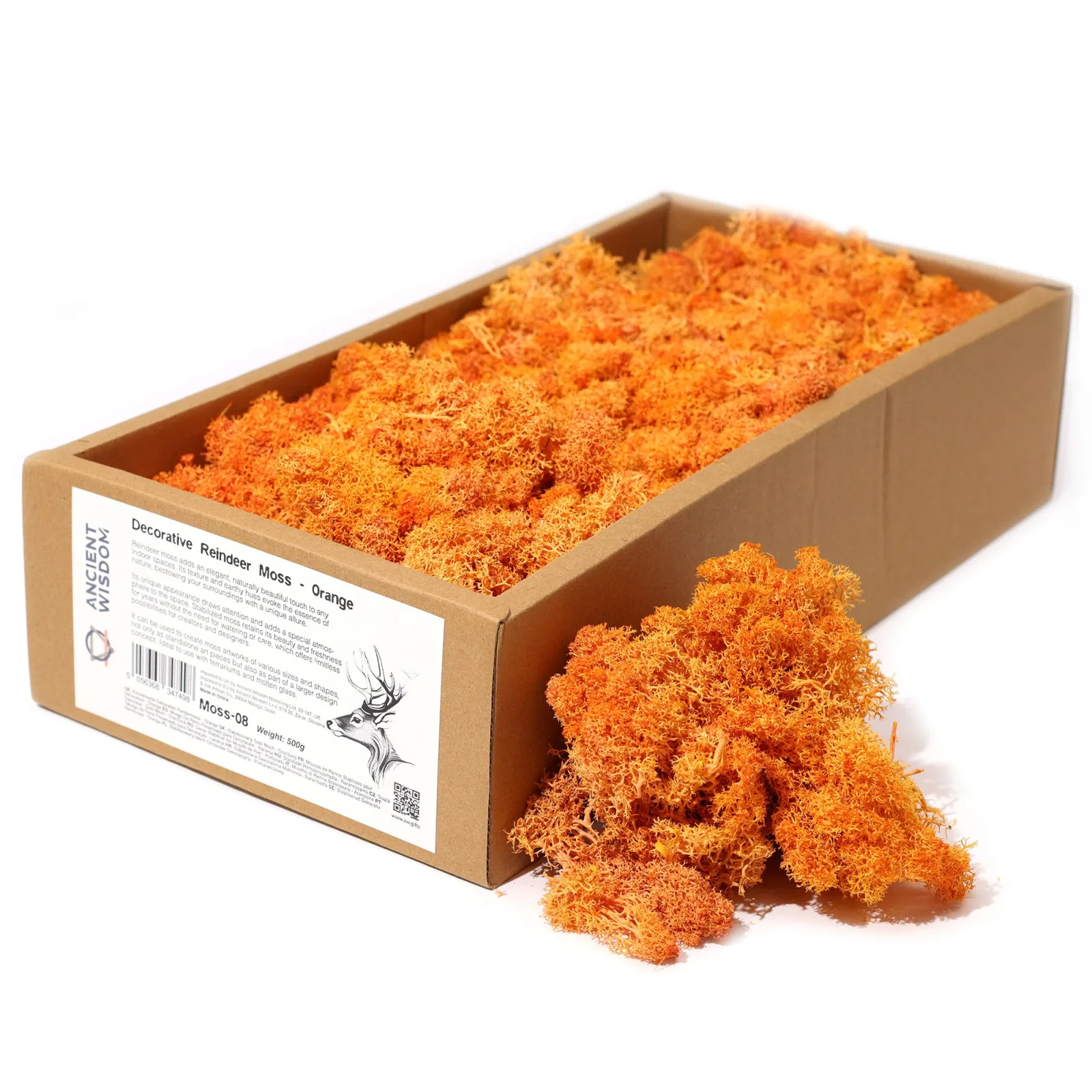 Kvalitní Dekorativní Mech - Oranžová - 635g Box