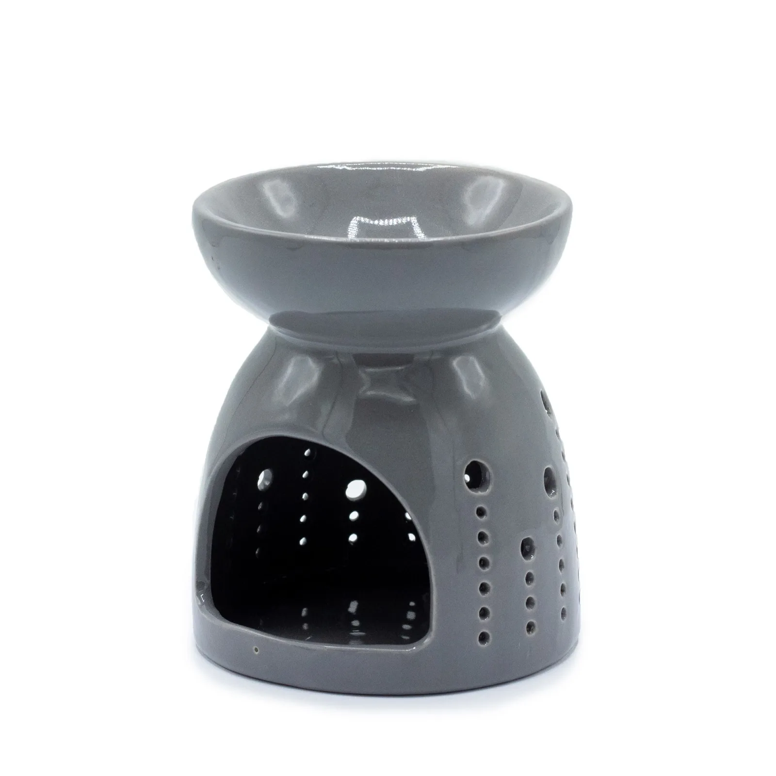 Klasická Aroma Lampa - Výřez Bublinky - Šedá