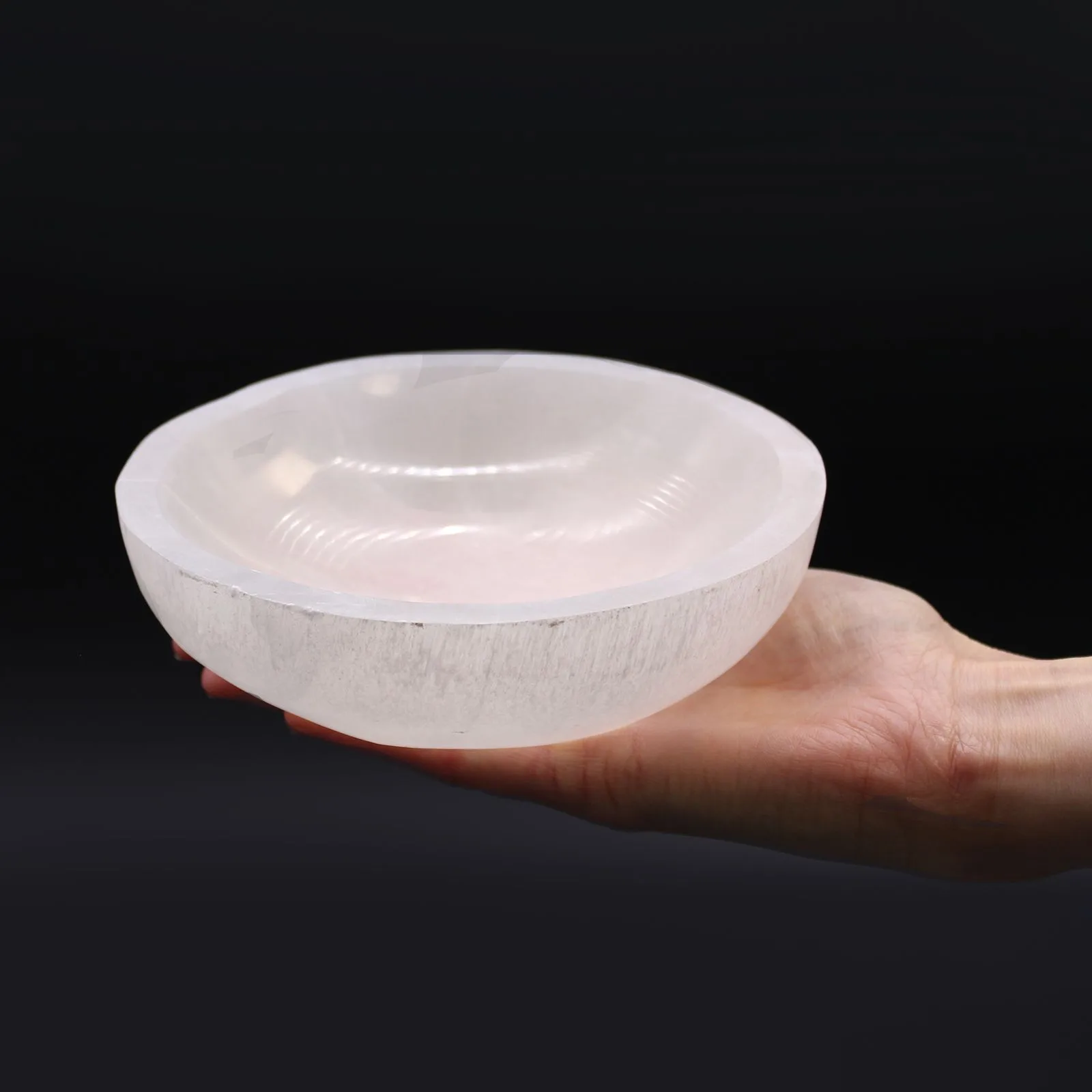 Selenitová Okrouhlá Miska - 15cm