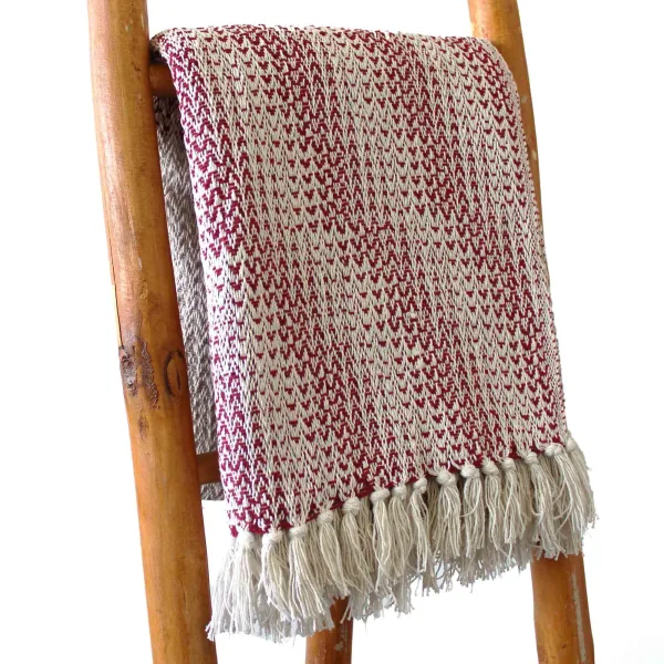 Boho Komfort Přehoz 125x150cm - Dvoubarevný Rubín
