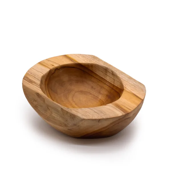 Středně Velká Mísa z Teakového Dřeva Přírodního Tvaru - 20x7cm