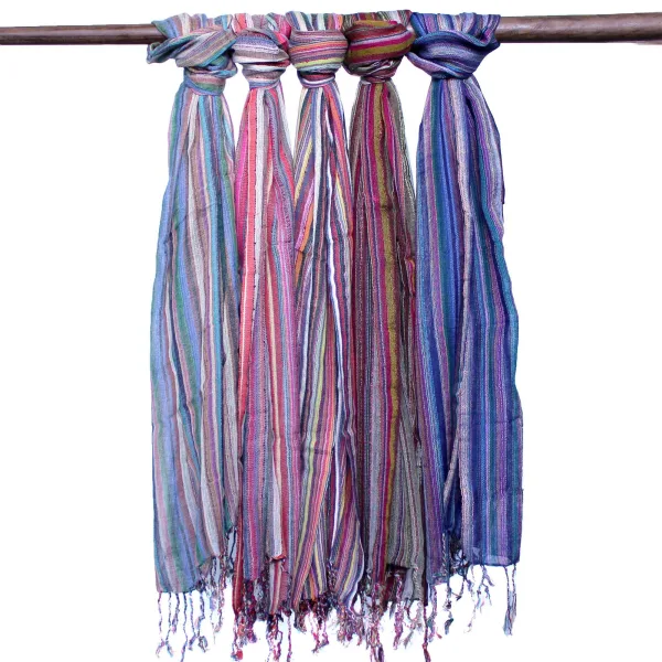 Indické Boho Šátky - 50x180cm - Náhodné Fialové