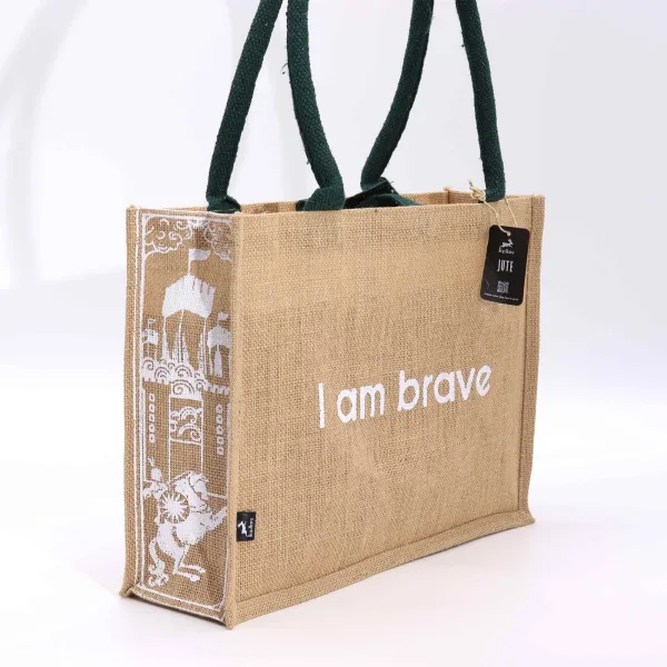 Hop Hare Jutová Velká Taška - I am Brave