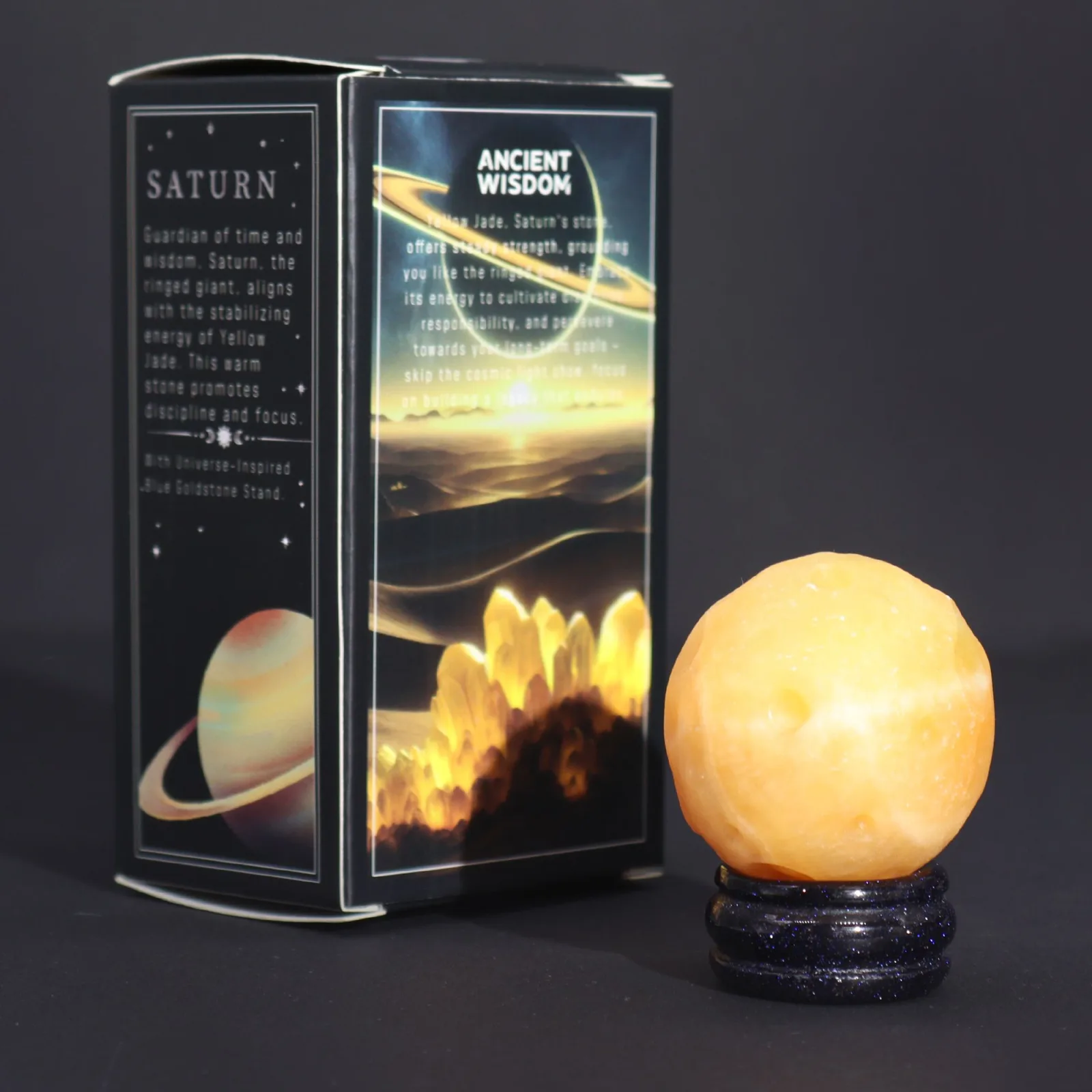 Planeta ze Žlutého Nefritu na Podstaci ze Zlatého Kamene - 40mm