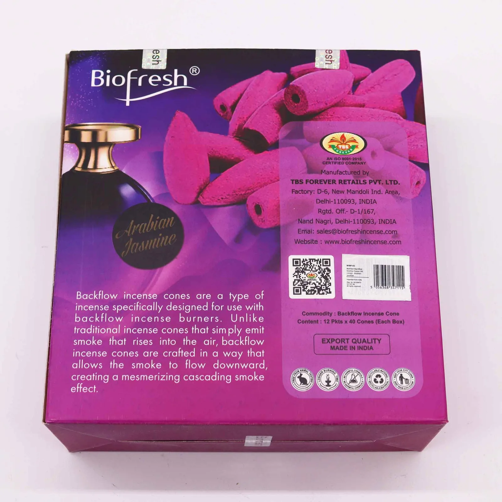 Biofresh Vonné Kužely Tekoucí Dým (40 kuželů) - Arabský Jasmín