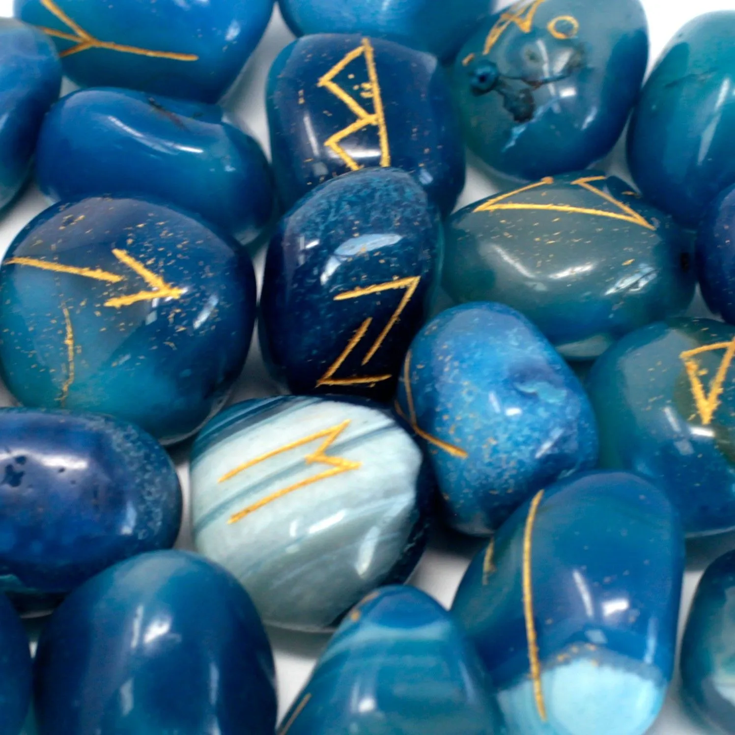 Runové Kameny v Pouzdře - Modrý Onyx