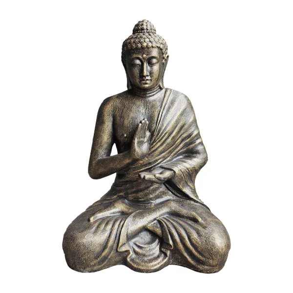 Velký Antický Zlatý Buddha Střední - Meditace na Stupě - 1.5m