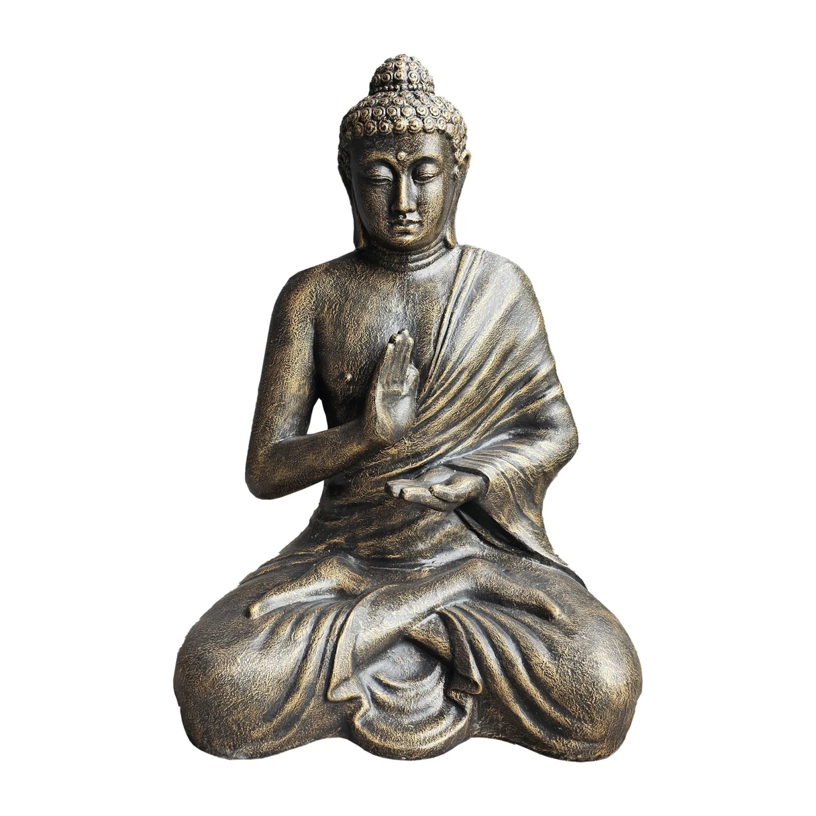 Velký Antický Zlatý Buddha Střední - Meditace na Stupě - 1.5m