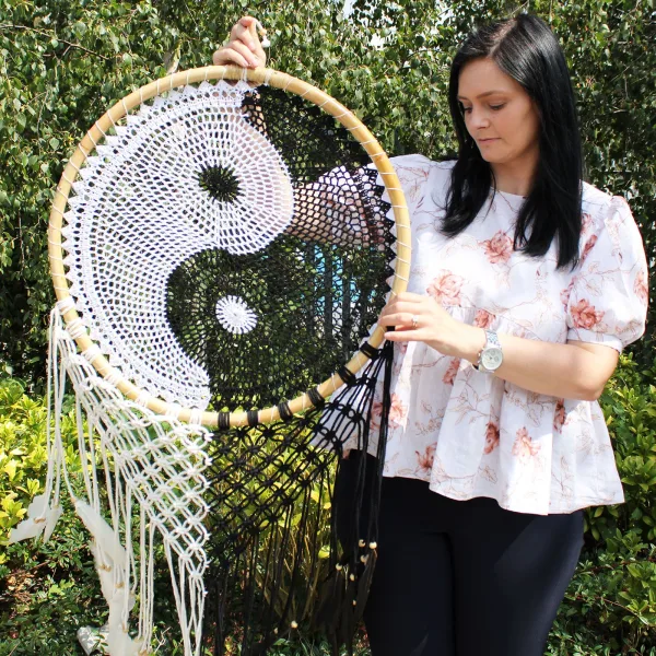 Lapač Snů Bali - Extra velký Yin Yang 50cm
