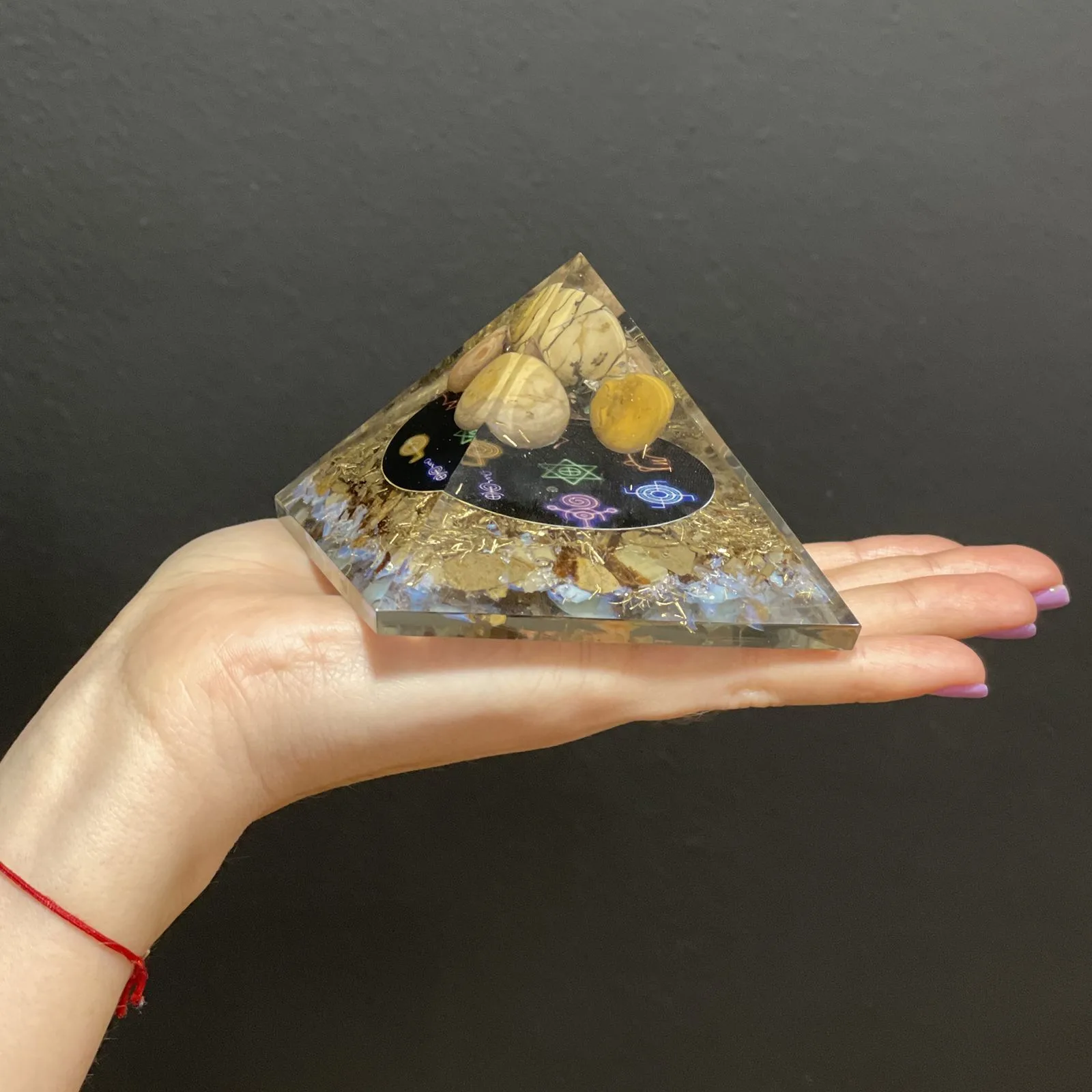 Orgonitová Pyramida - Půlnoční Reiki - 70mm