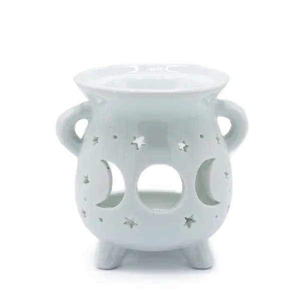 Kotlíková Aroma Lampa - Měsíční Fázy - Bílá