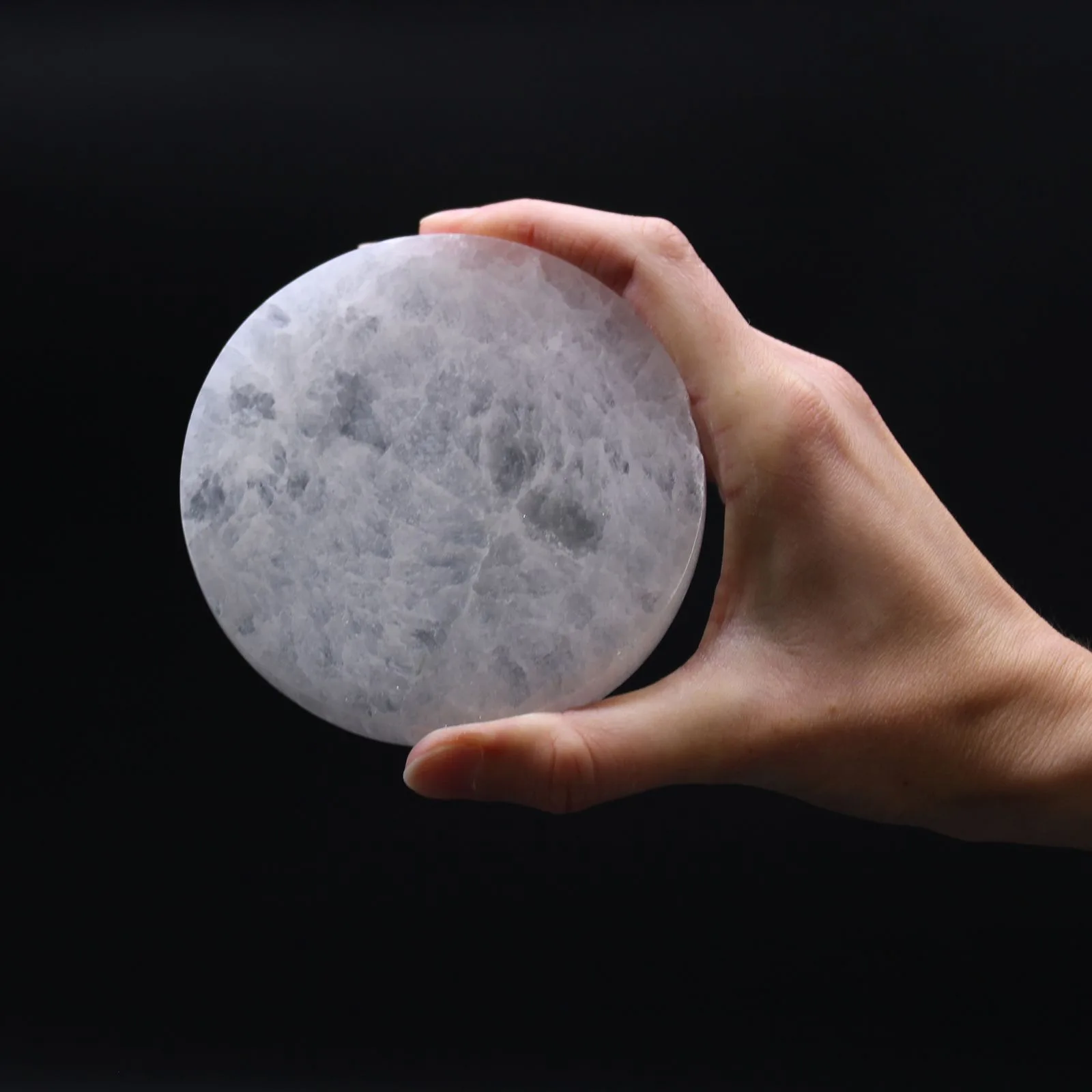 Střední Selenitový Talíř 10cm - Čistý