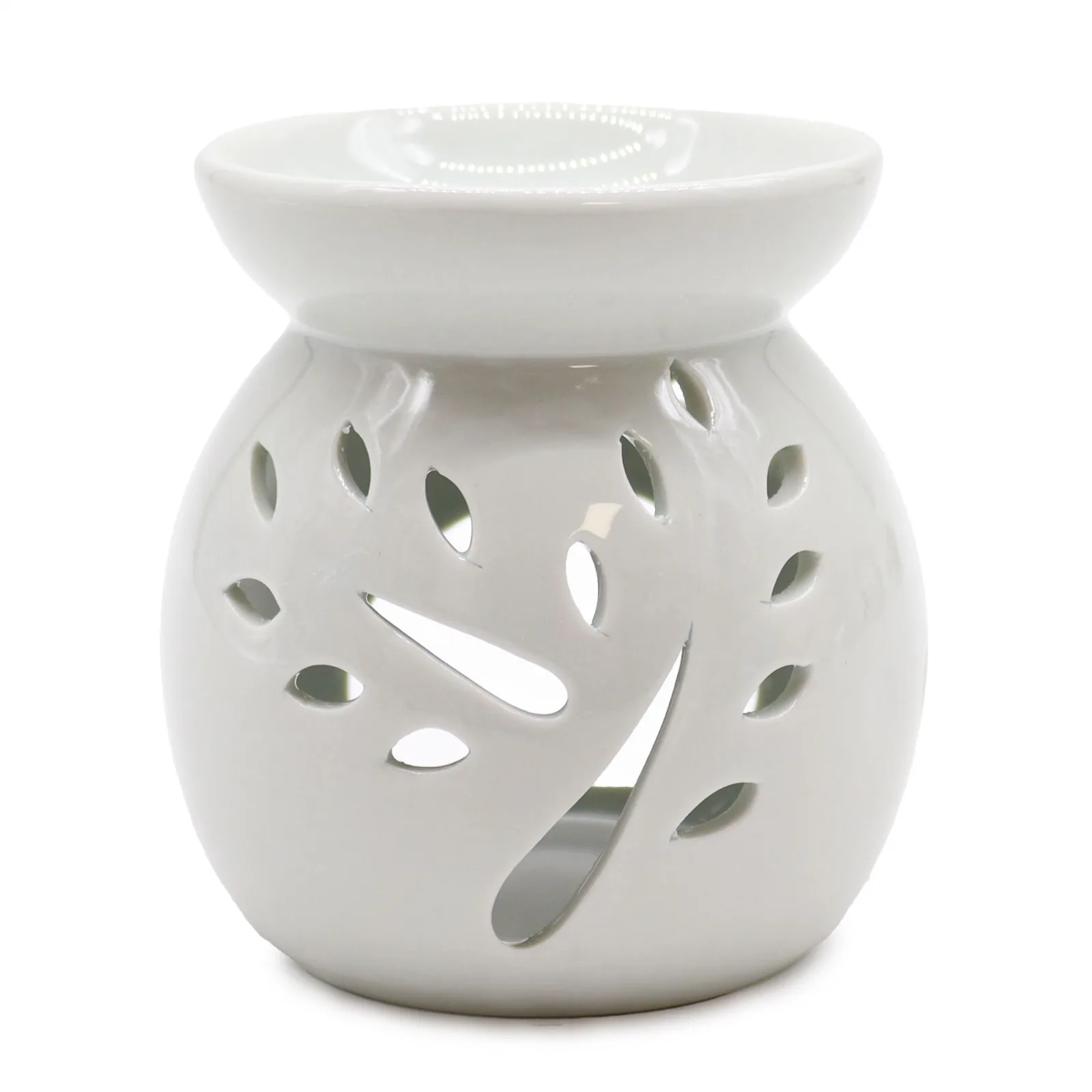VELKÁ Klasická Bílá Aroma Lampa - Výřez Strom