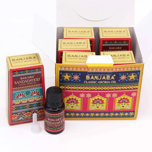 Banjara Indický Vonný Olej 10ml - Santalové Dřevo
