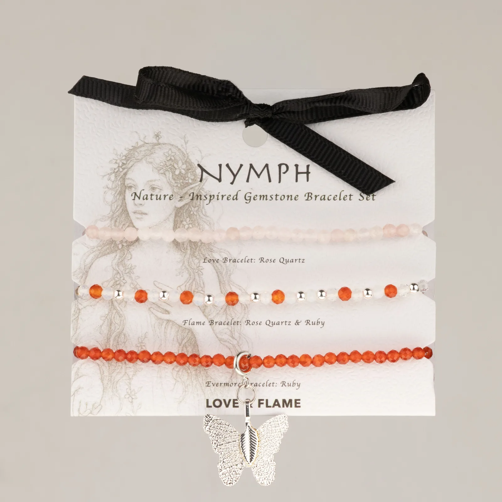Sada drahokamových náramků Nymph Spirit - Láska a plamen