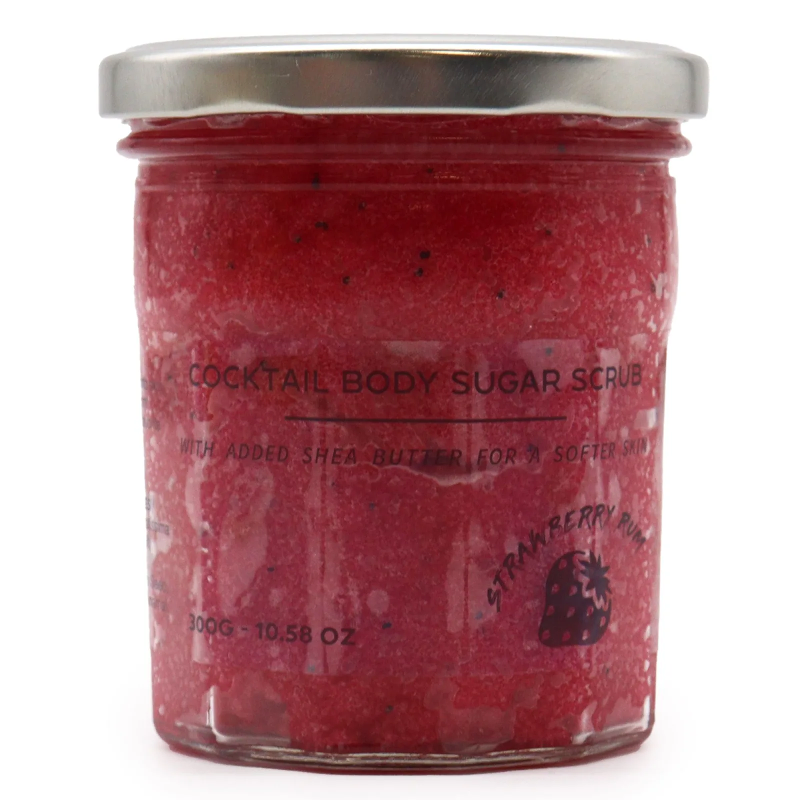 Vonný Cukrový Tělový Peeling - Jahodový Rum 300g