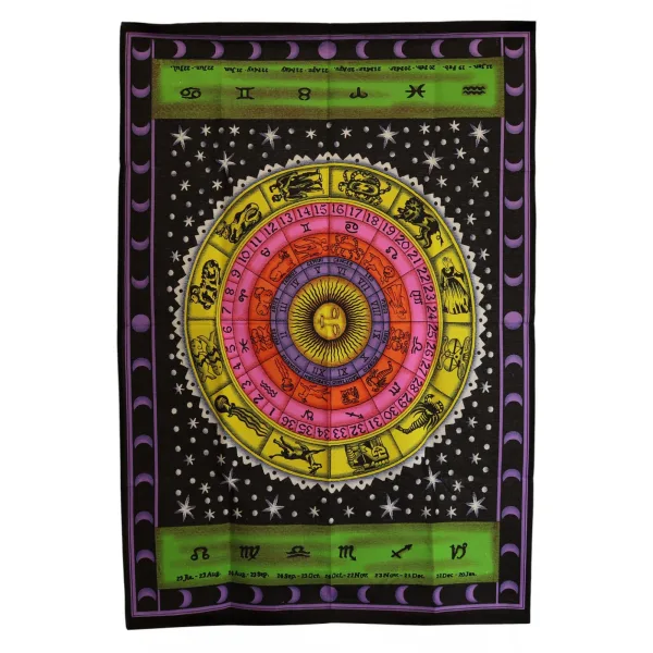Bavlněné Nástěnné Závěsy (70x110cm) - Barevný Zodiac