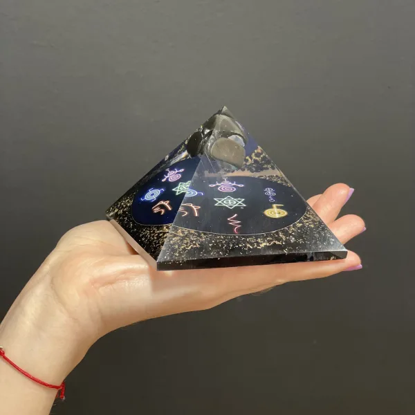 Orgonitová Pyramida - Půlnoční Reiki - 90mm