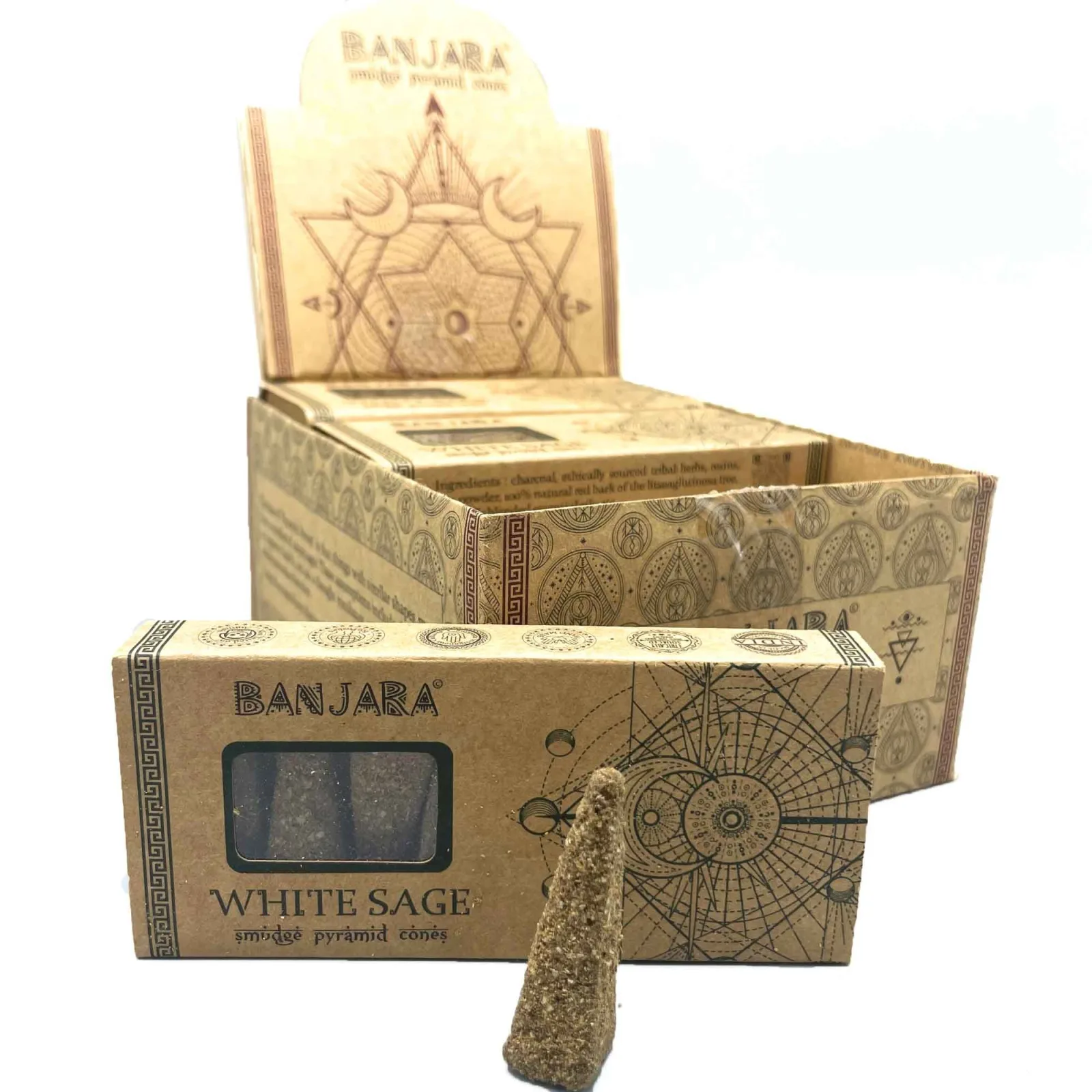 Banjara Pyramidové Kadidlo - Bílá šalvěj