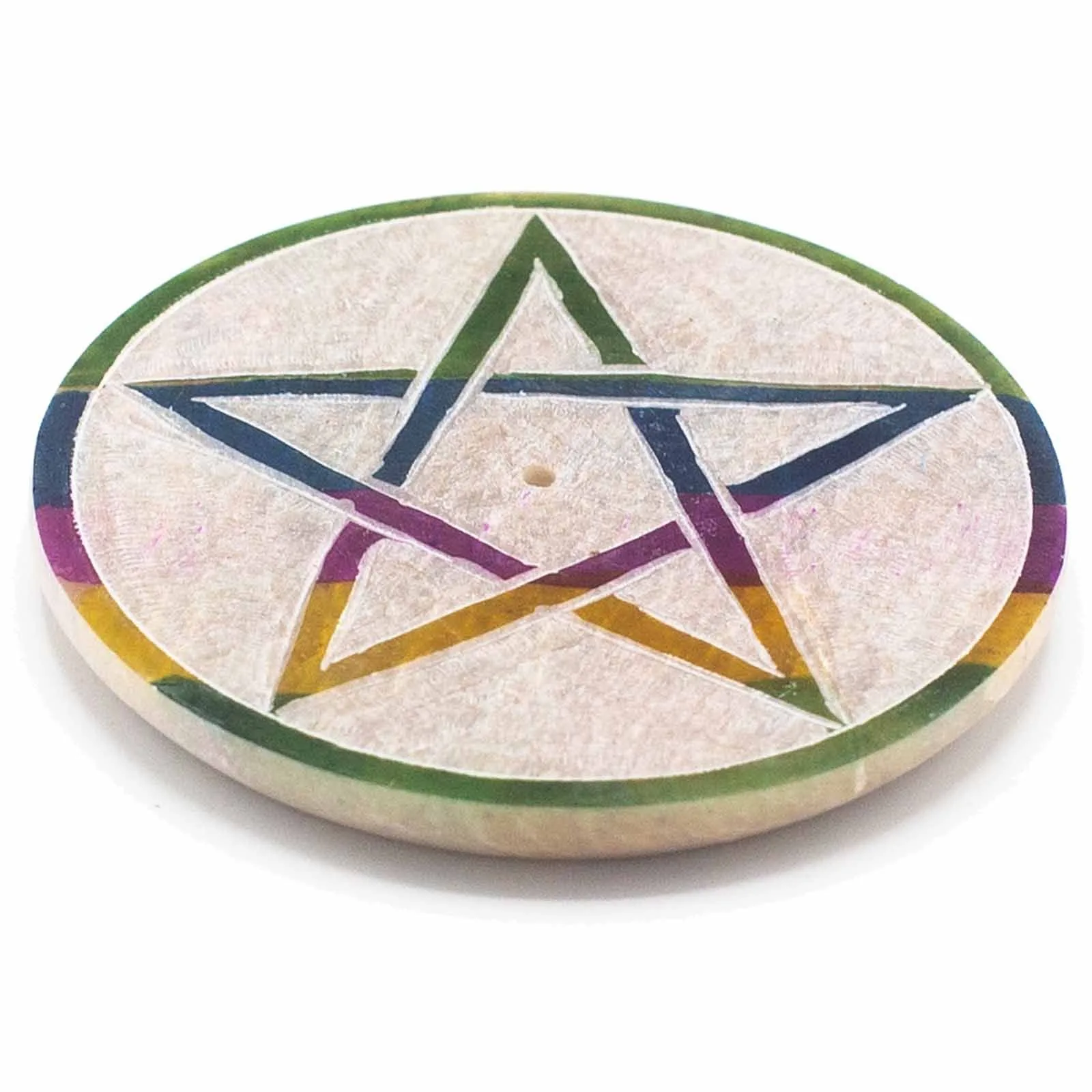 Oválný Stojan na Vonné Tyčinky - Pentagram - 8cm