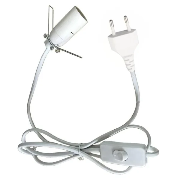 Kabel pro Selenitové Lampy - Bílý (EU)
