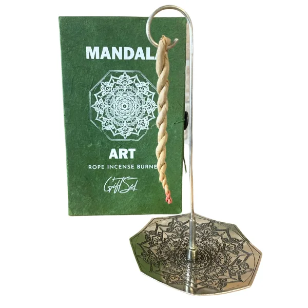 Sada Vonného Provázku a Postříbřeného Stojanu - Květ Mandala