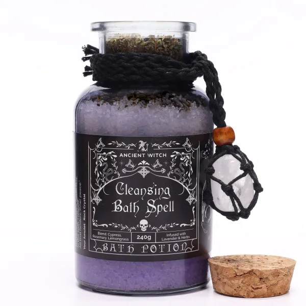 Ancient Witch Kouzelný Koupelový Lektvar & Amulet z Horského Křišťálu - Očista