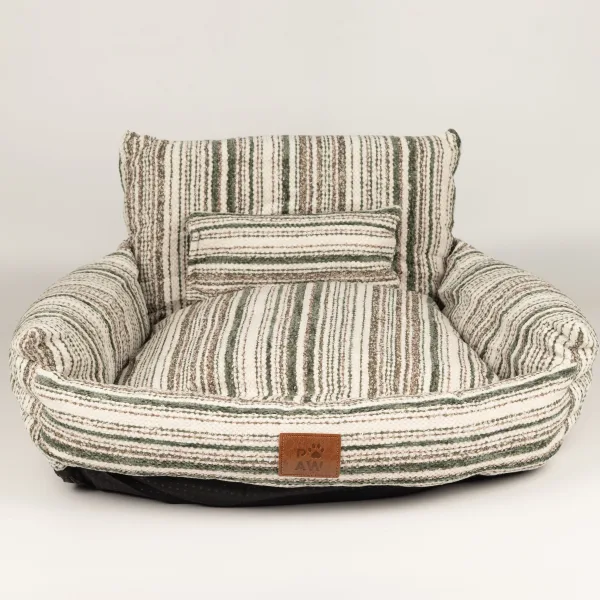 Paw Bed - Malá pohovka - Hnědé pruhy - 50x50x26 cm