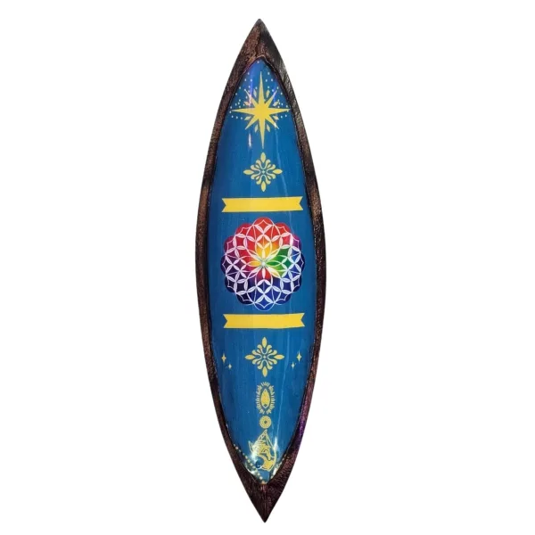 Smaltovaná Miska na Kadidlo - Mangové Dřevo - Mandala