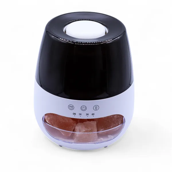 Aroma Difuzér s Efektem Plamene Solného Kamene - Bílý USB - Změna Barvy a Časovač