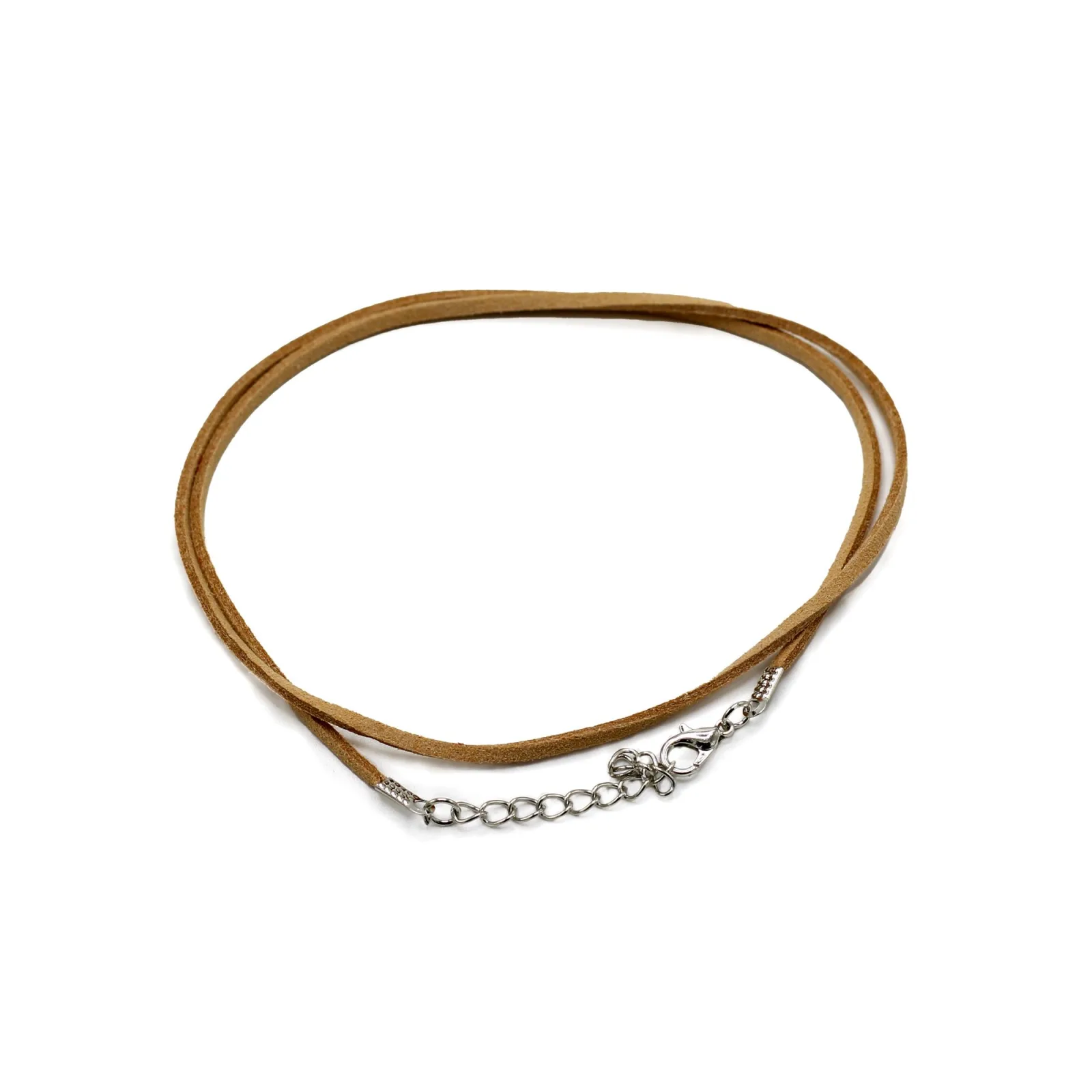 Šňůrka z Umělého Semišu se Zapínáním -  2.5mm x 55cm - Hnědá A120