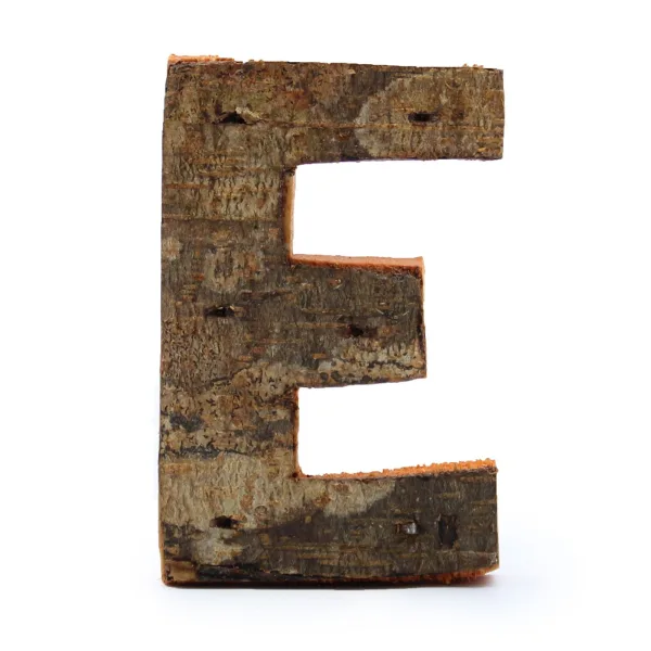 Písmeno - Rustikální Kůra - E  - 7cm