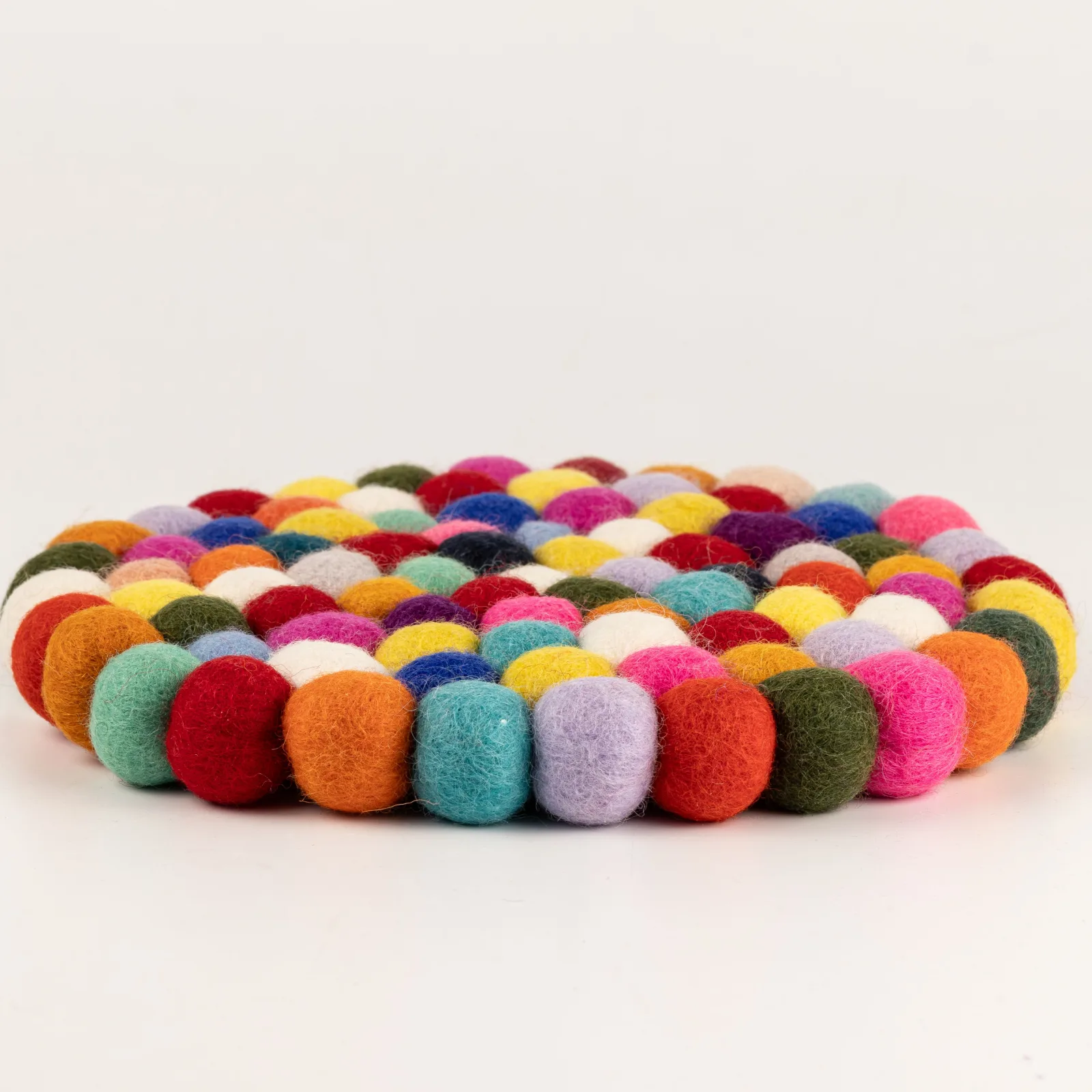 Okrouhlé Podložky z Plstěných Kuliček - 20cm - Více Barev