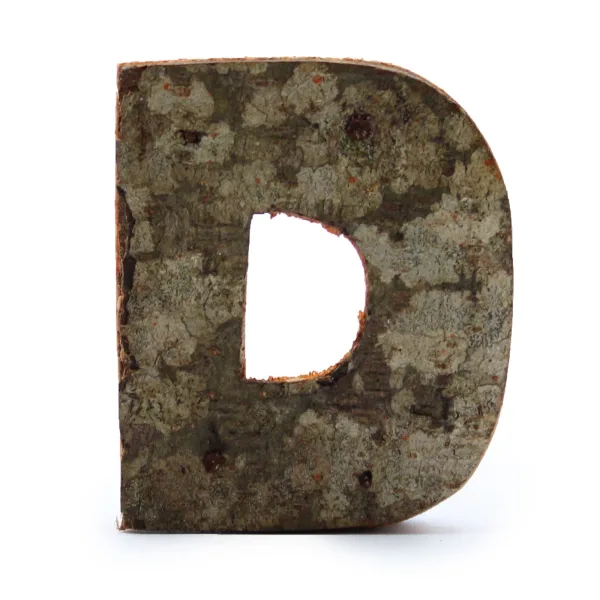 Písmeno - Rustikální Kůra - D  - 7cm