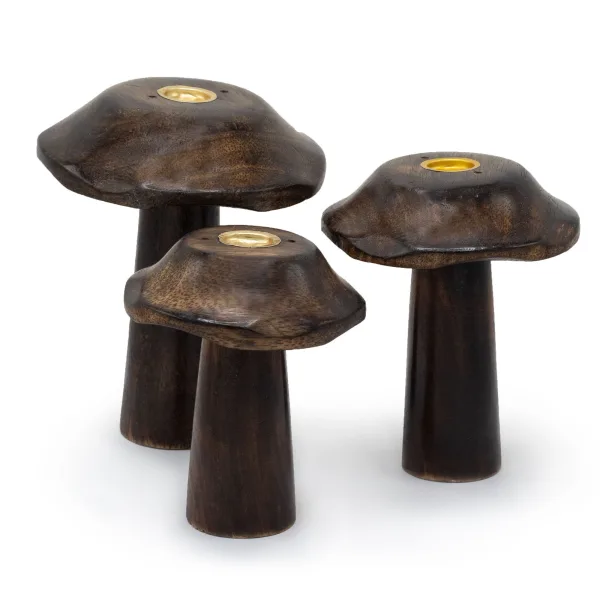 Set 3 Mini Stojánků na Kužely - Hříbky (13cm 12cm 11cm)
