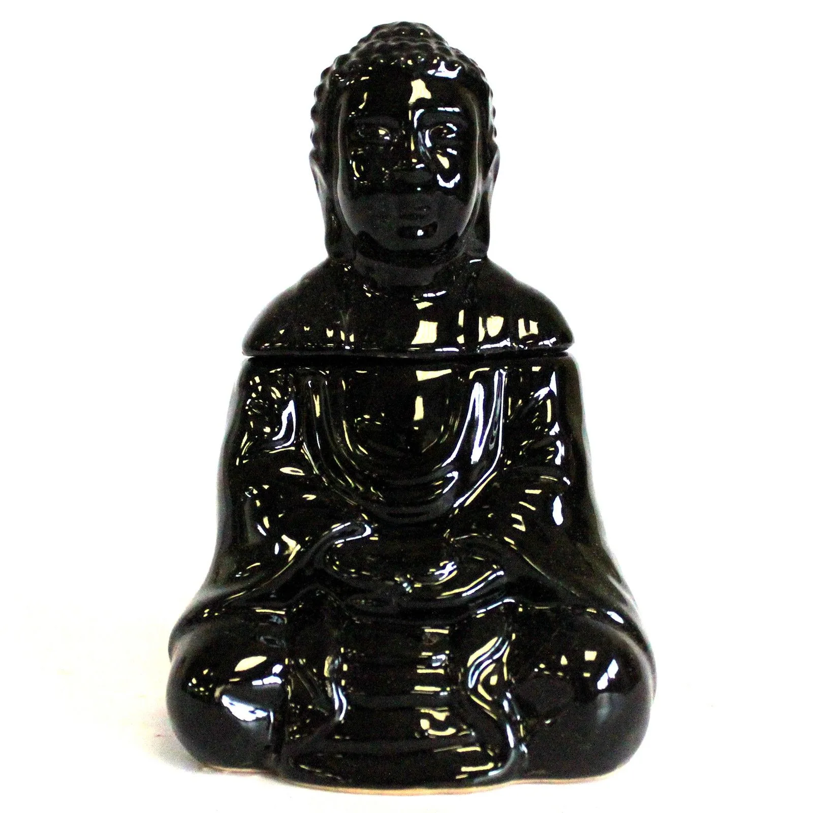 Aroma Lampa Sedící Buddha - Černá