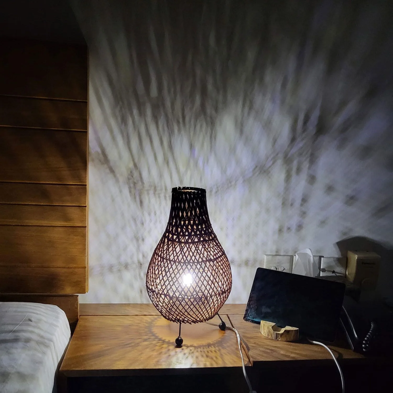 Ratanová Stolní Lampa - Přírodní