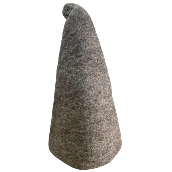 Plstěný Kouzelnický Klobouk do Sauny - Přírodní Hnědná