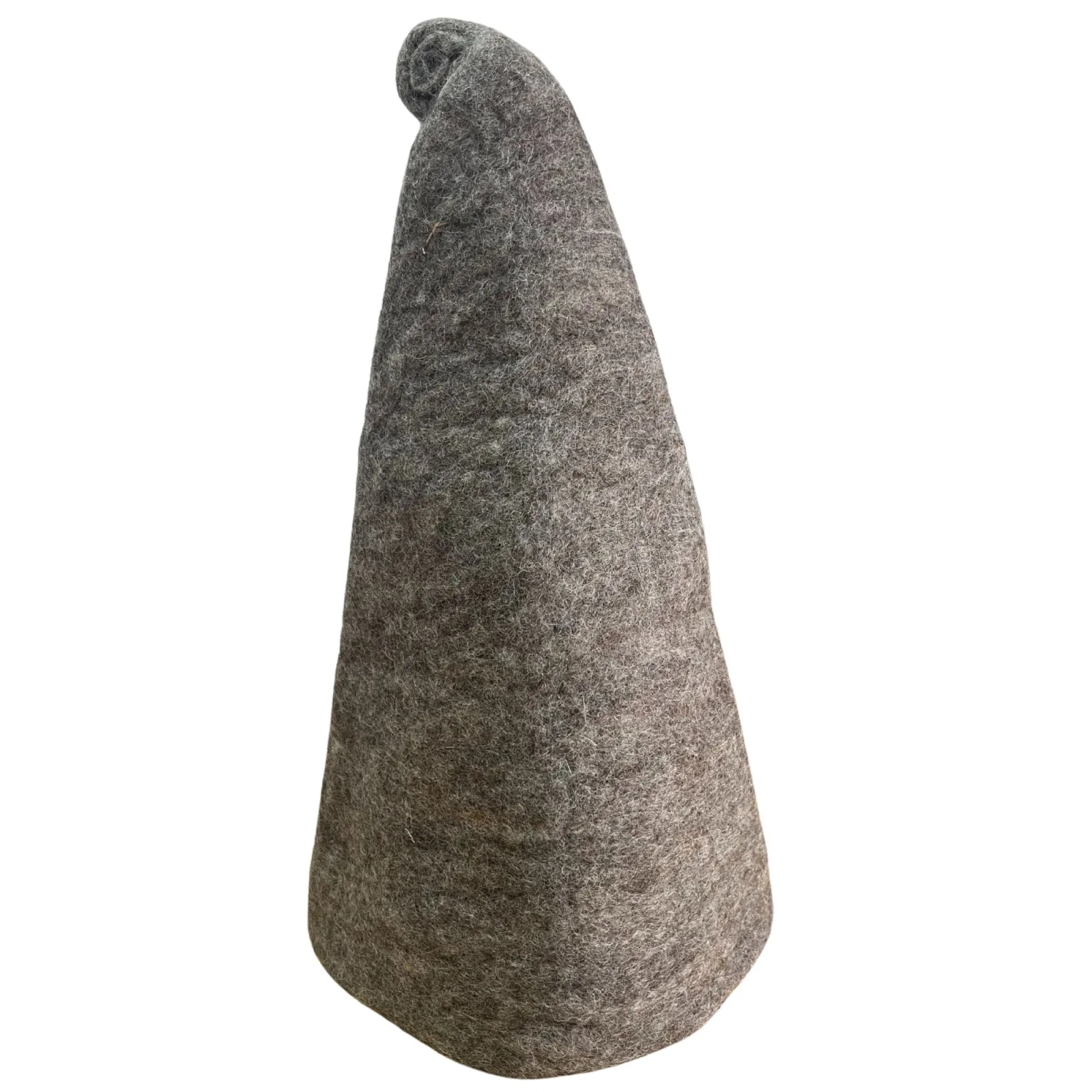 Plstěný Kouzelnický Klobouk do Sauny - Přírodní Hnědná