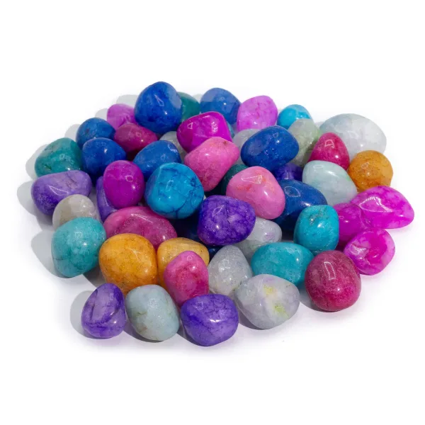 Balení Kousků Drahých Kamenů - Popraskaný Křemen - 1kg (cca 70 kamenů)