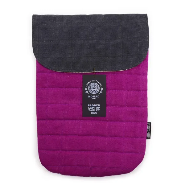 Polstrované Pouzdro na Notebook - Fialová Mlha - 14 oz opískovaný