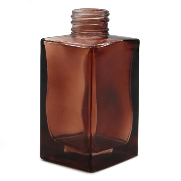 100 ml Čtvercová Vysoká Difuzní Láhev - Jantarová