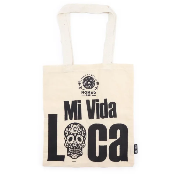 Ikonická Základní Taška - Mi Vida Loca - (40x36cm) - Přírodní 4oz