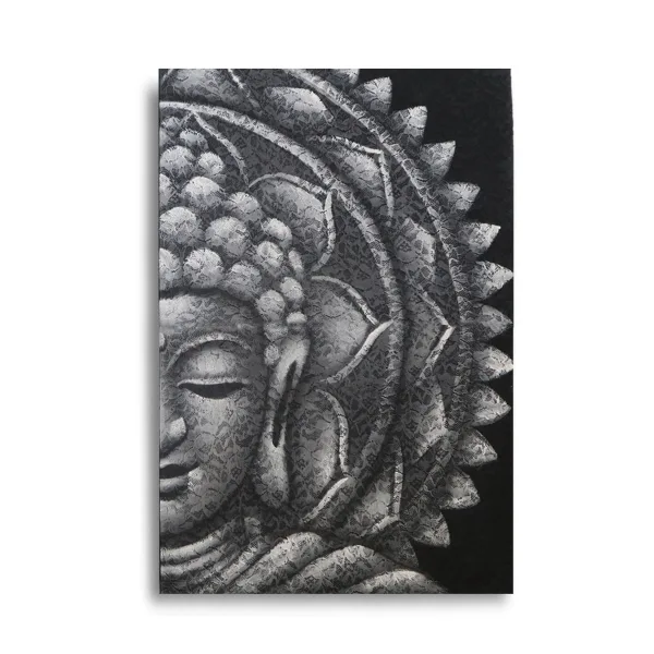 Buddha Mandala Obraz - Šedý - 60x80cm